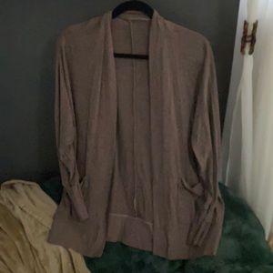 long purple cardigan